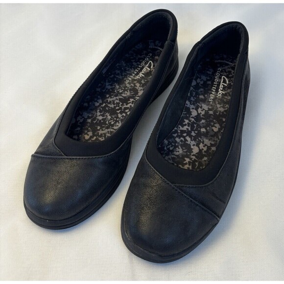Clarks Shoes - CLARKS Cloudsteppers Breeze Ayla Round Toe Slip On Flats Women 6.5 Cushioned
